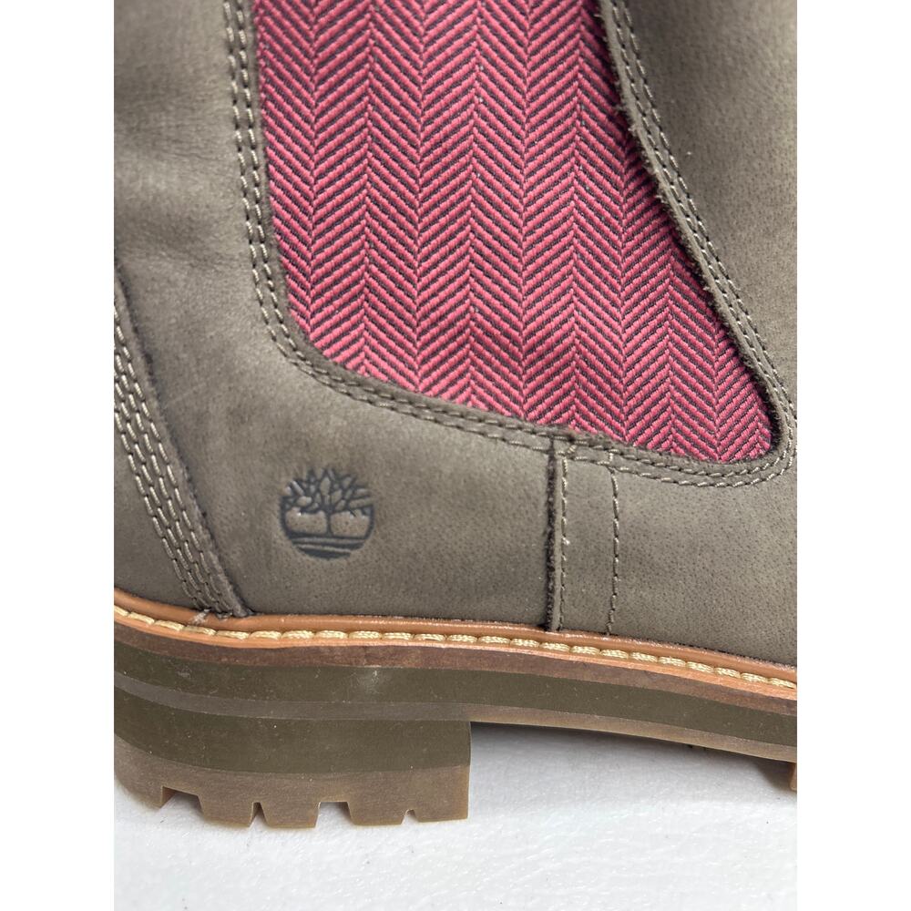 Timberland Womens Size 9 Courmayeur Valley Olive Nubuck Chelsea Boots NWOB - Picture 8 of 8